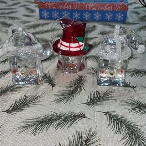 Set of 3 Snowman Ornaments